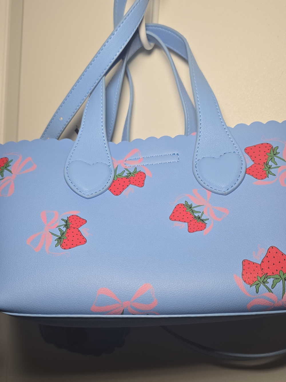 🍓 Juicy Couture Sweet Strawberry Mini Tote W/ Coin Pouch Blue New With Tags - Picture 5 of 5